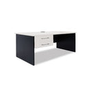 Sonic Straight Desk w/ Drawers 1200Wx600Dmm White Top / Charcoal Frame
