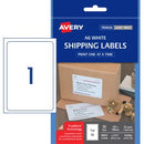 Avery Shipping Labels Laser Printer 959406 / L7175 A6 105 x 148mm WhitePack 25