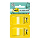 Post-it Adhesive Flags 680-YW2 25 x 43mm Yellow Pack 2