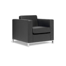 Carlo Black Vinyl Lounge Chair