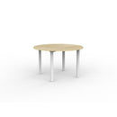 Cubit Round Meeting Table 1200Dia Atlantic Oak Top / White Frame