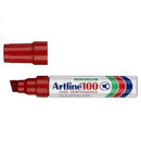 Artline 100 Permanent Marker Chisel Tip 7.5-12.0mm Red