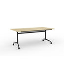 Team Flip Table 1800wx900d Atlantic Oak Top / Black Frame