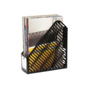 Marbig Magazine File Plastic 90 x 245 x 275mm Black Pack 2