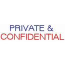 Dixon Self-Inking Stamp 045 'Private Confidential' Pre Inked Blue/Red