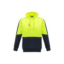 Syzmik Unisex Hi Vis Pullover Hoodie Yellow/ Navy Large