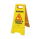 Filta Safety Sign A Frame CLEANING IN PROGRESS 600 x 290mm Yellow