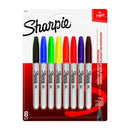 Sharpie Permanent Marker Bullet Tip 1.0mm Assorted Colours Pack 8
