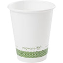 Vegeware Paper Cup Hot Compostable 79mm Lid 280ml / 8oz Green Band ArtCarton 1000
