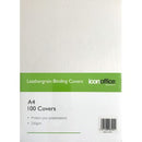 Icon Binding Covers Leathergrain A4 250gsm White Pack 100