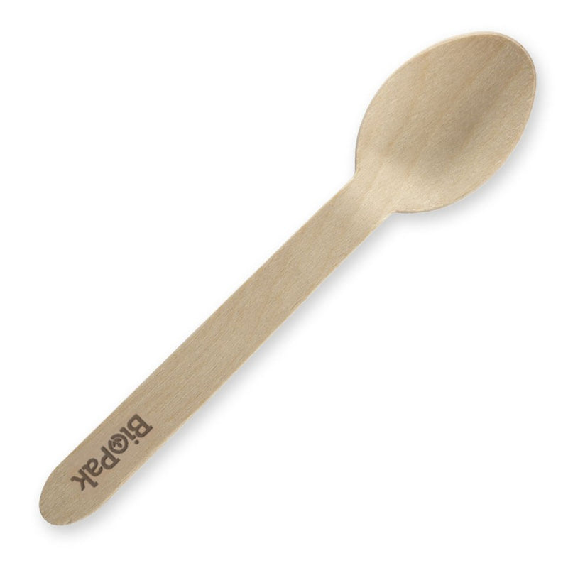 BioPak Spoon 100% FSC Certified Wooden 160mm Pack 1000