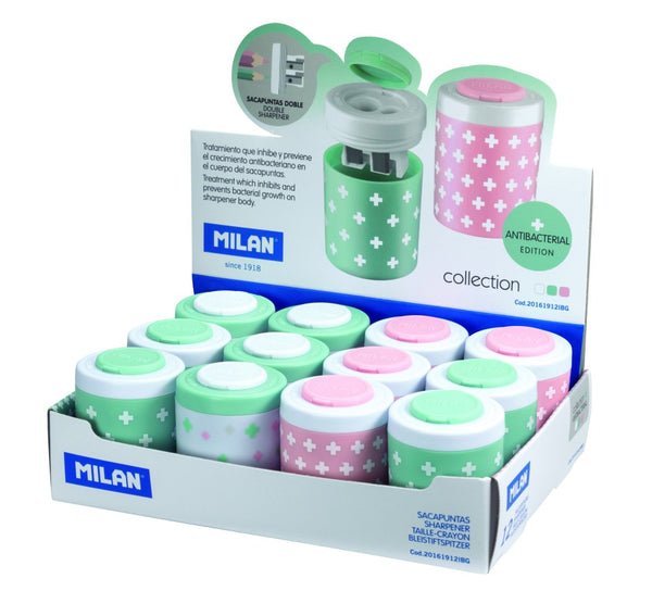 Milan Antibacterial 2 Hole Pencil Sharpener