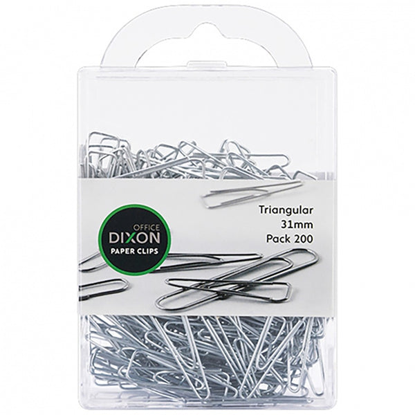Dixon Paper Clips Triangular 31mm Pack 200
