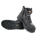 Bison Xt Zip Side Lace Up Boot Black