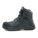 Bison Tor Zip Side Lace Up Boot Black