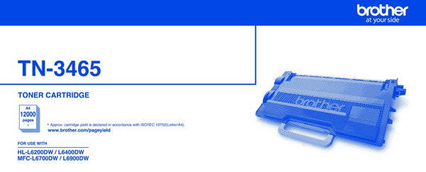 Brother Laser Toner Cartridge TN3465 Black
