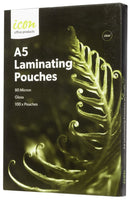 Okin Laminating Pouches Gloss A5 80 Micron Pack 100