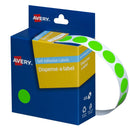 Avery Dot Stickers Dispenser 937296 14mm Round Fluoro Green Pack 700