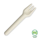 Biopak Compostable Bagasse Sugarcane Fork 150mm White Pack 50