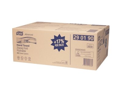 Tork H3 Advanced Flushable Singlefold Hand Towel White 250 Sheets per Pack 290190 Carton of 15