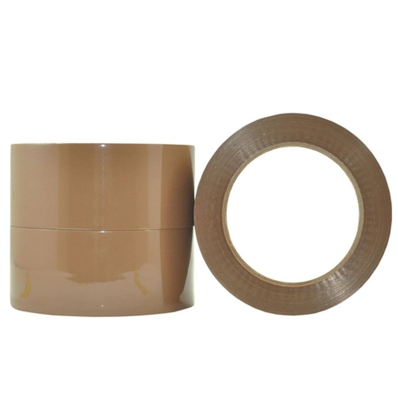 Low Noise OPP Acrylic Packaging Tape 48mm X 100m Tan Roll