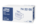 Tork Premium Soft Wash Cloth 742200 1 Ply White 135 Sheets Per Box Carton of 8
