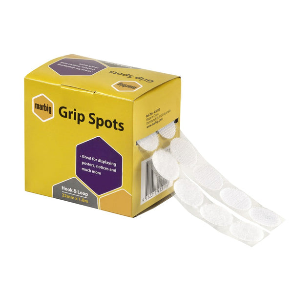 Fasteners Hook And Loop Grip Spot 22mm Pack 72