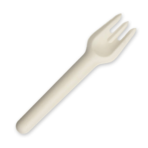 Biopak Compostable Bagasse Sugarcane Fork 150mm White Carton 1000