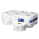 Tork Toilet Roll Mini Jumbo Universal 1 Ply 2306897 T2 400m White Carton 12