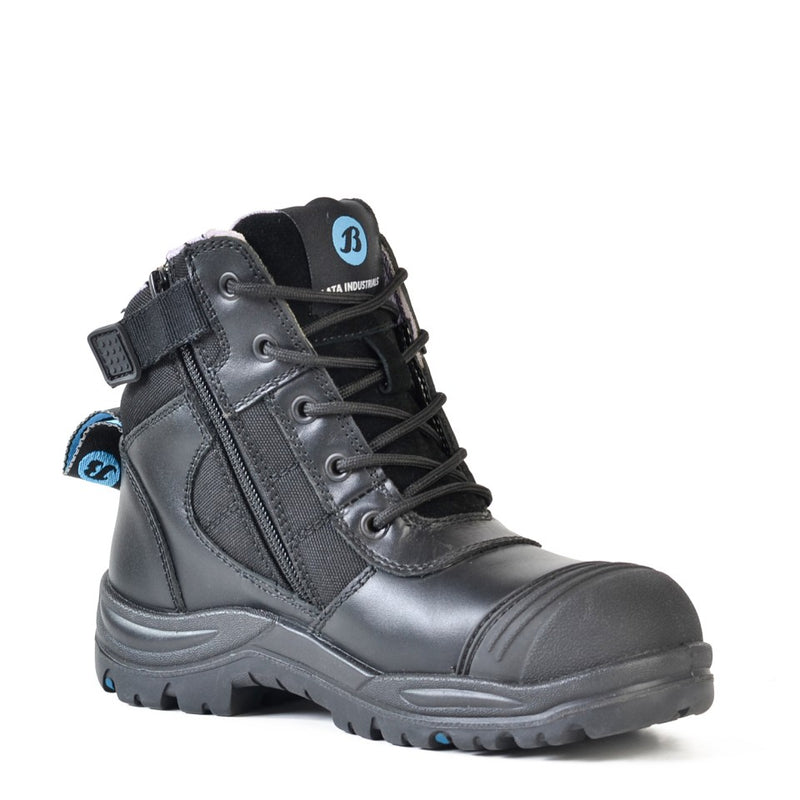 Bata Ladies Dakota Zip Sided Safety Boot Black