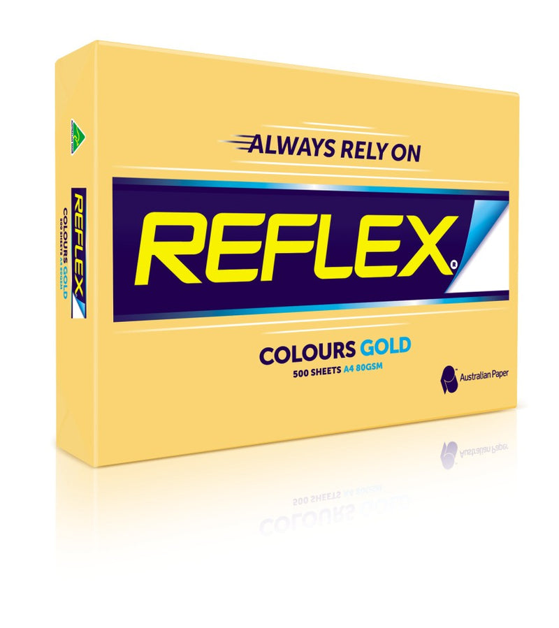 Reflex Colours Tinted Copy Paper 80gsm A5 Gold Ream 500