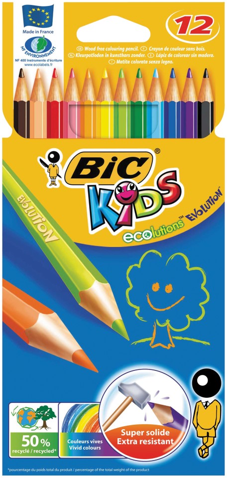 BIC Kids Evolution Coloured Pencil Pack 12