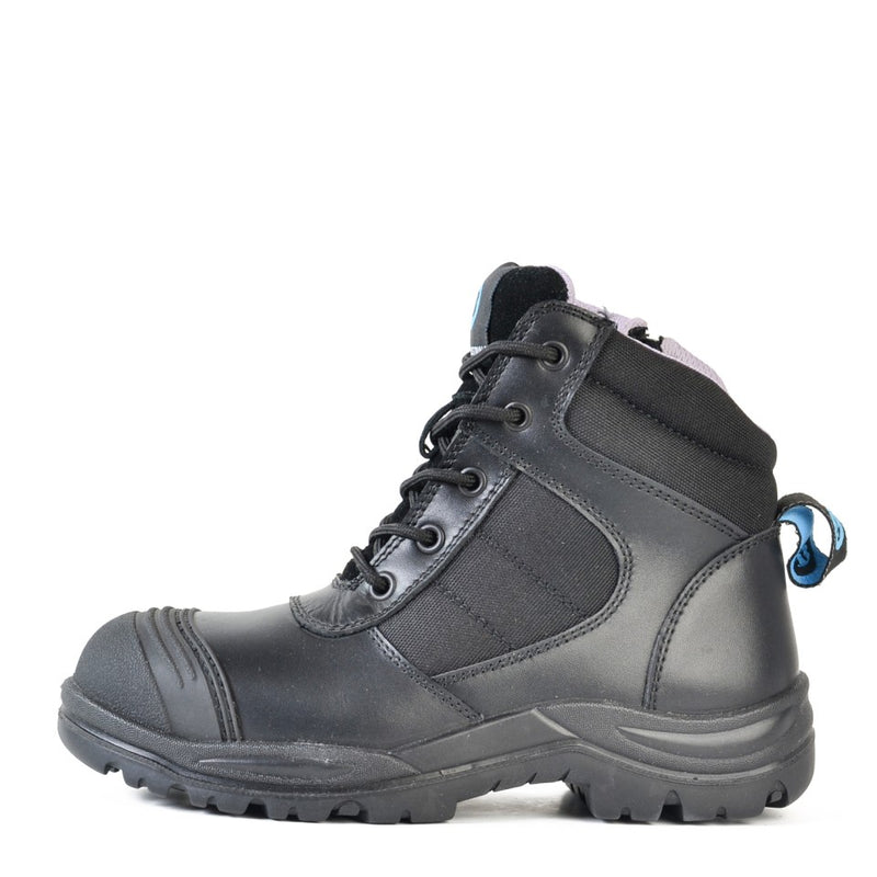 Bata Ladies Dakota Zip Sided Safety Boot Black