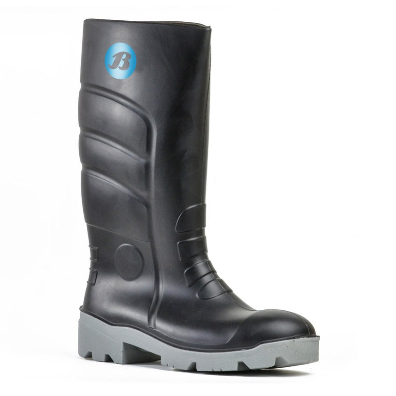 Bata Worklite Pu Gumboot Black/Grey