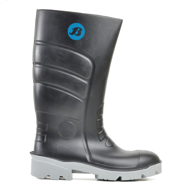 Bata Worklite Pu Gumboot Black/Grey
