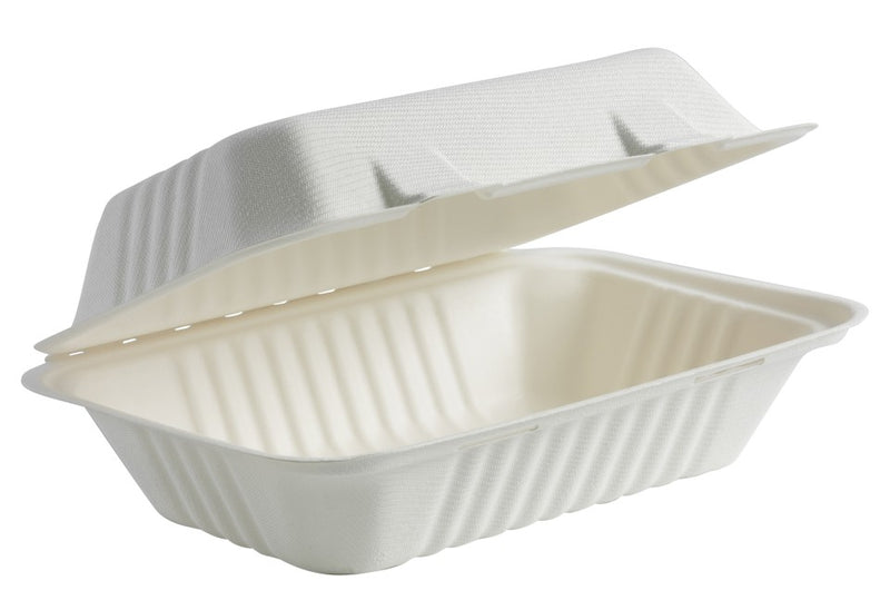 Biopak Biocane Rectangular Lunch Box 76x150x230mm Carton 250
