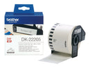 Brother Labelling Tape Continuous Paper DK-22205 62mmx30.48m Black On White