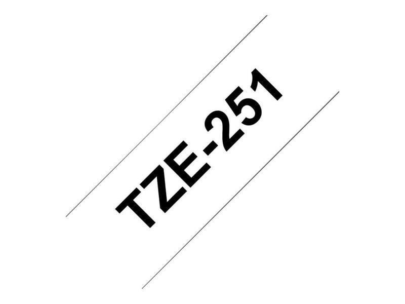 Compare Brother P-Touch Labelling Tape Laminating TZe-251 24mmx8m Black On White