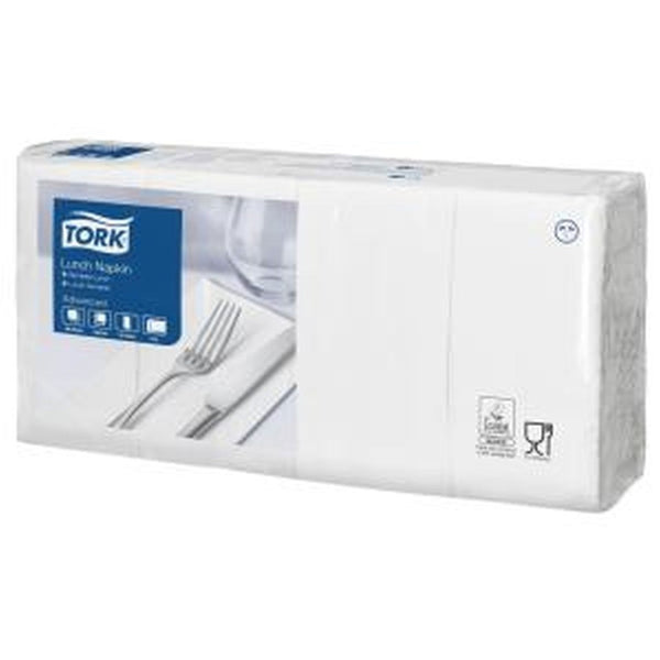 Tork Edge Emboss Napkins Luncheon 2 Ply 8 Fold White Pack 200