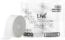 Livi Basic 7005 Jumbo Toilet Tissue 1 ply 500 meters per roll White Carton of 8