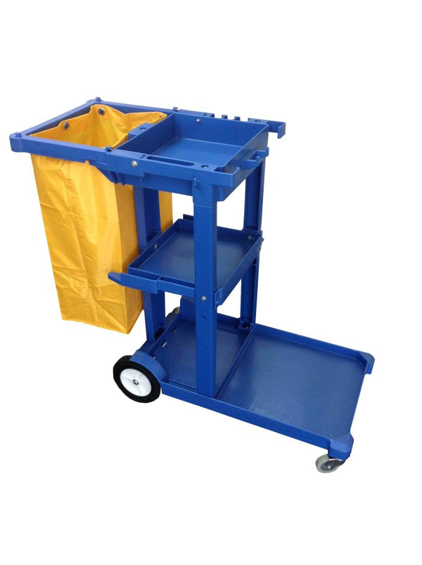 Blue Janitor Cart