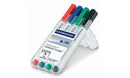 Staedtler 341 Whiteboard Marker Bullet Tip 1-2.0mm Assorted Colours Pack 4