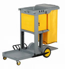 Janitor Cart With Lock Box - Grey