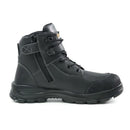 Bison Tor Zip Side Lace Up Boot Black