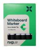 Whiteboard Marker Recycled Bullet Tip 1.5-3.0mm Black