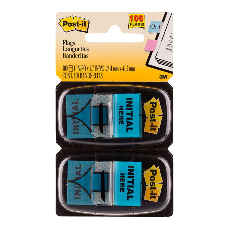 Post-it Flags 680-IH2 25x43mm Initial Here, Pack of 2 - Direct Business Supplies