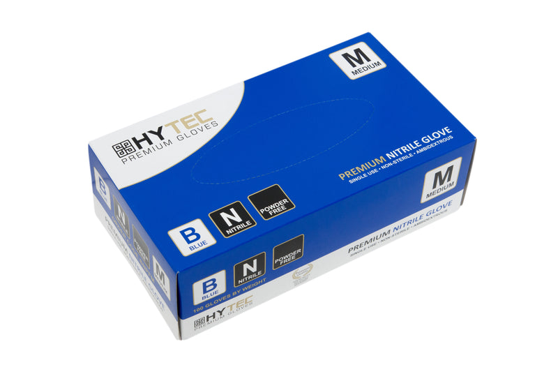 Blue Nitrile Powder Free Disposable Gloves (PACKET)