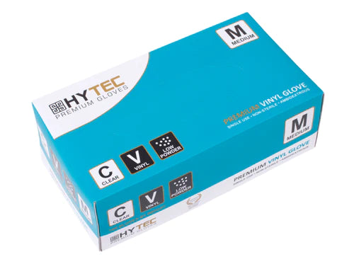 Clear Vinyl Low Powder Disposable Gloves - Direct Business Supplies