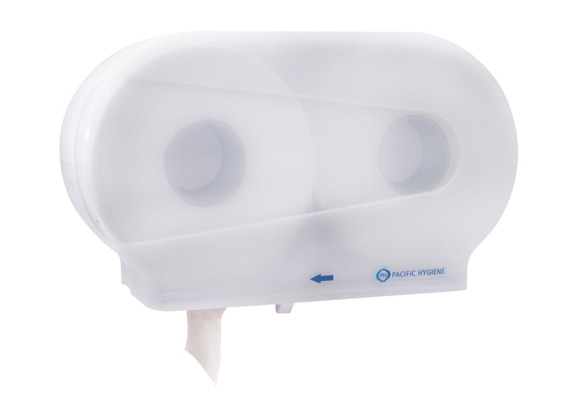 Double jumbo roll dispenser. White - Direct Business Supplies