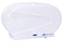 Double mini jumbo toilet roll dispenser White - Direct Business Supplies